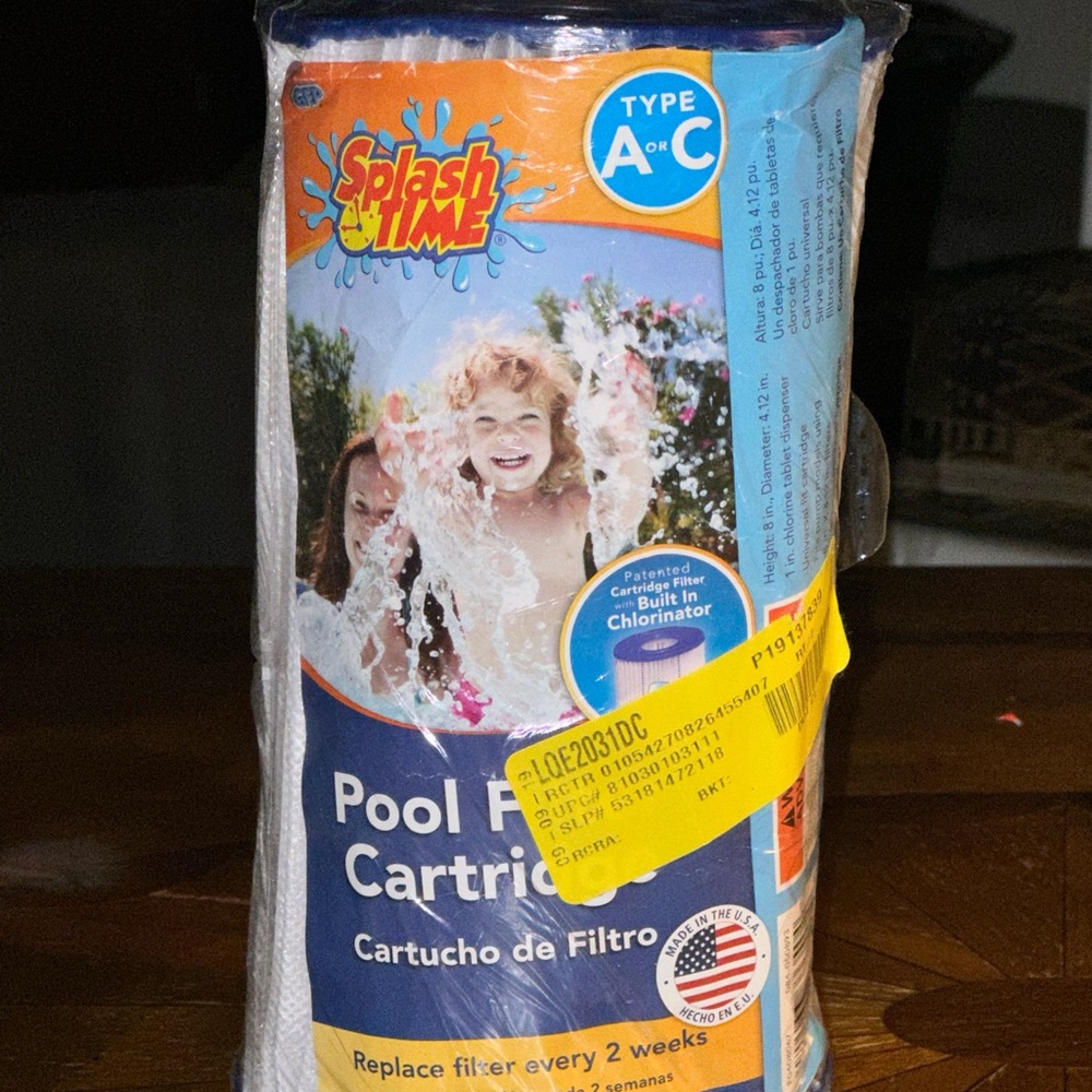 Splash Time Pool Filter Cartridge Type A or C
